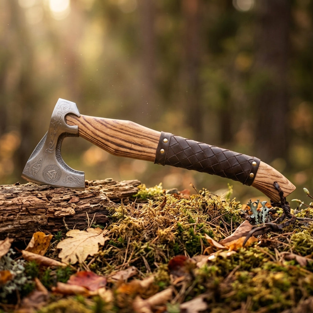 Handmade Viking Axe Hatchet 13” – Carbon Steel Camping, Outdoor Gear Axe
