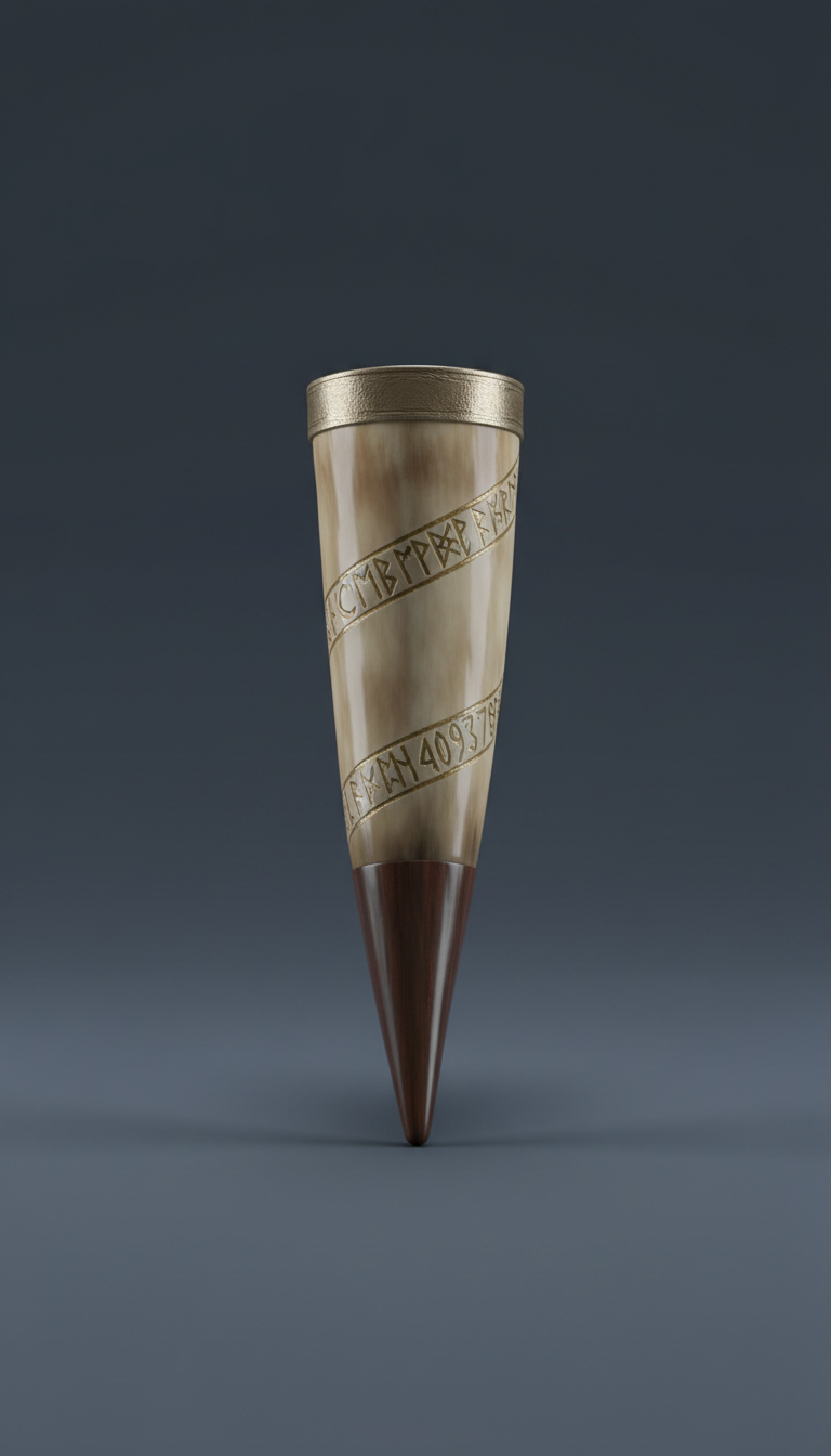 Polished Horn Drinking Vessel