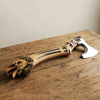 High Quality Carbon Steel Handmade Eagle Handle Viking Sculpture Axe with Sheath