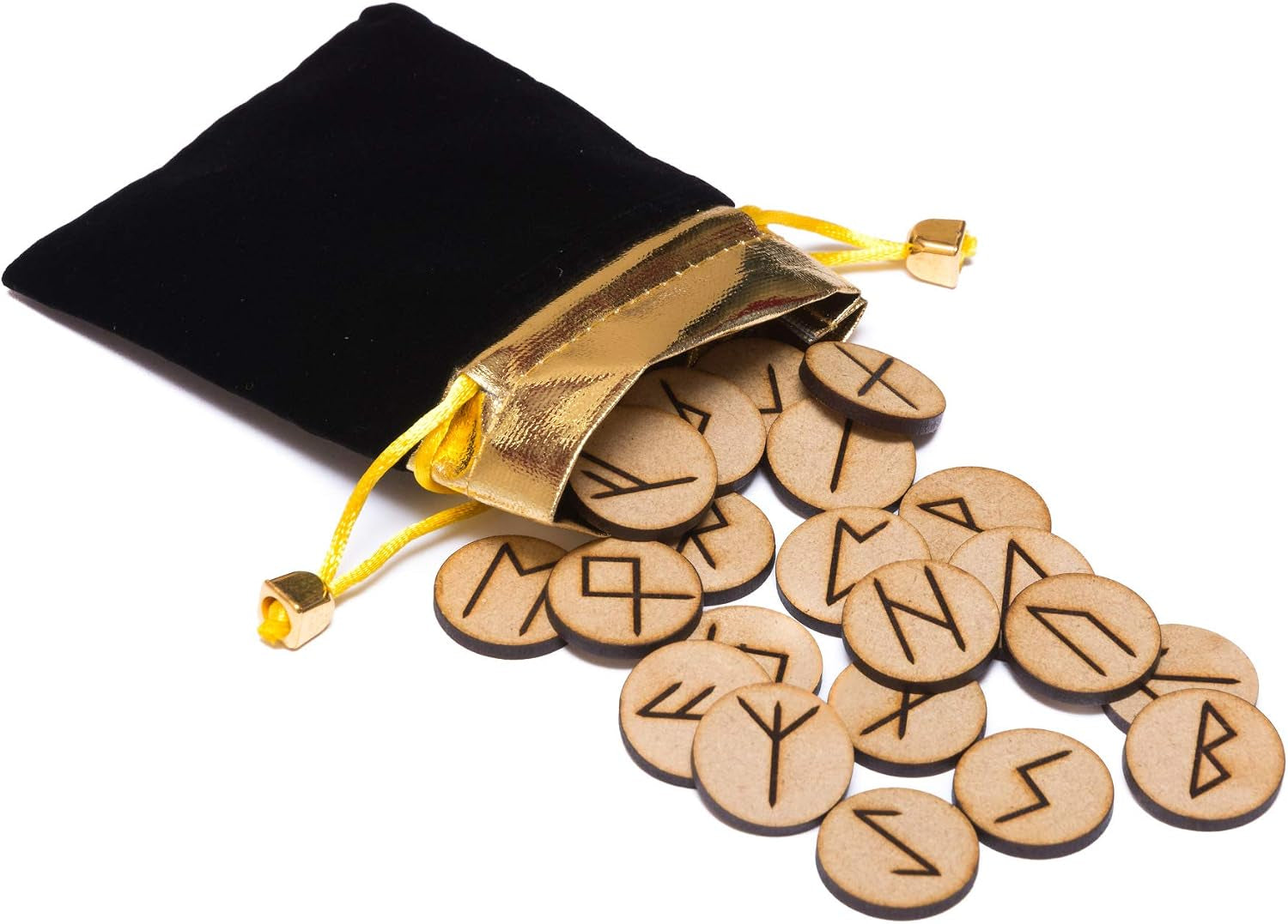 Rune Stones Set with Manual for Beginners and 5 Layouts. Viking Nordic Runes