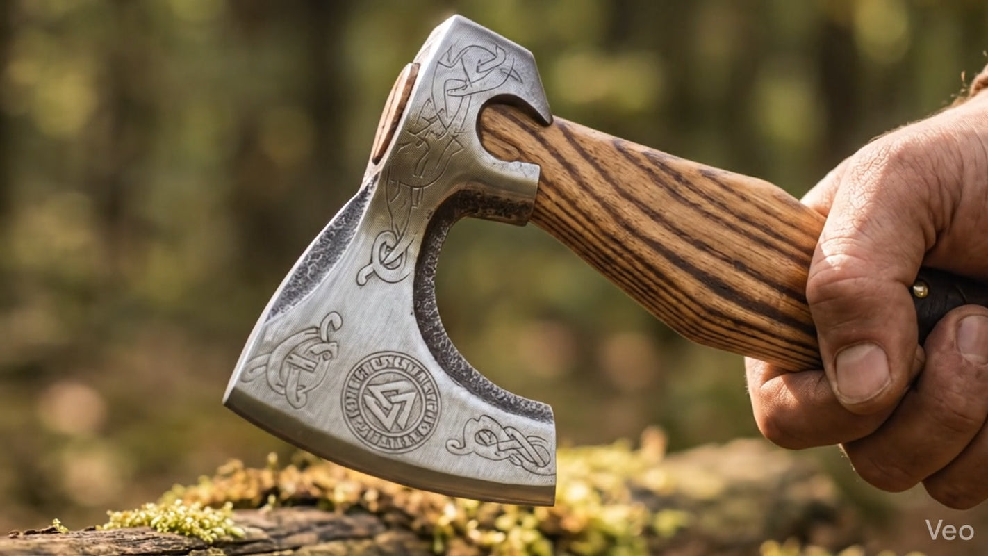 Handmade Viking Axe Hatchet 13” – Carbon Steel Camping, Outdoor Gear Axe