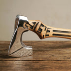 High Quality Carbon Steel Handmade Eagle Handle Viking Sculpture Axe with Sheath