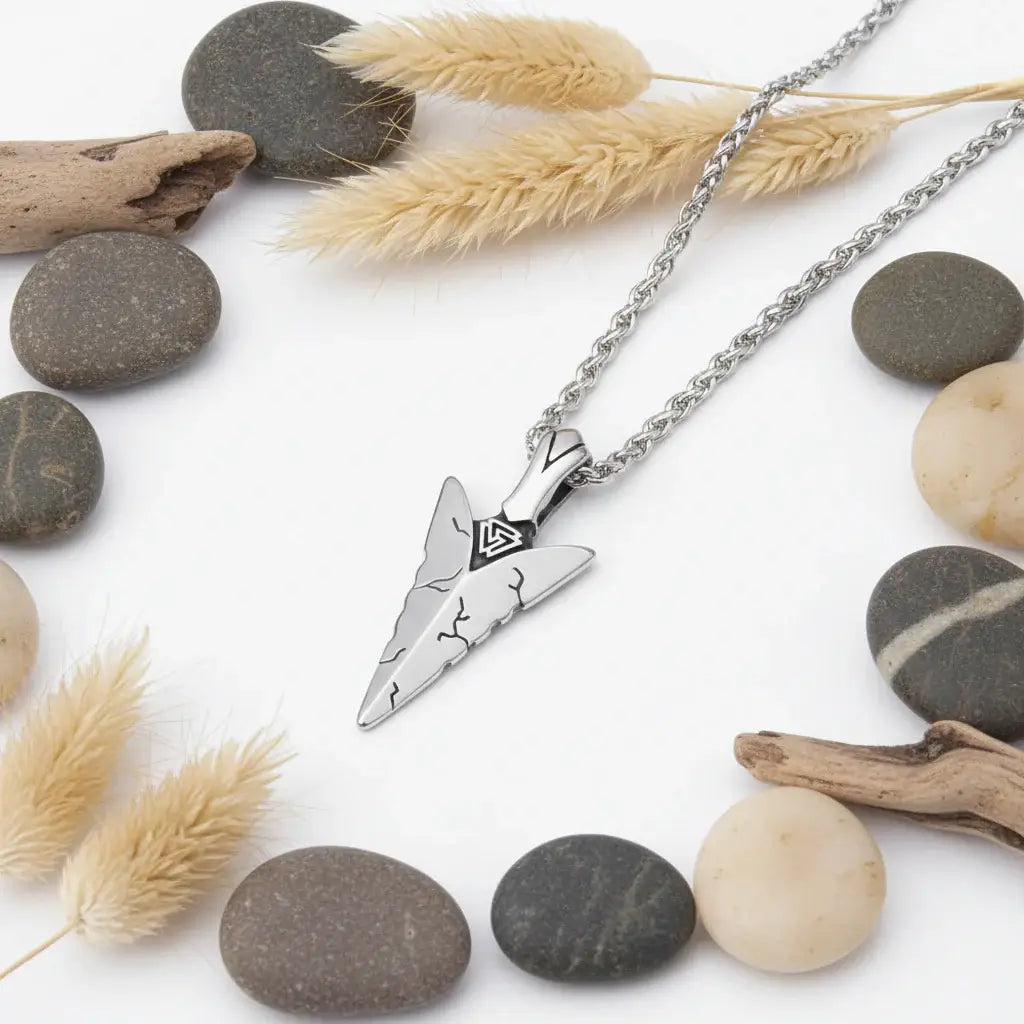 Viking Odin Spear Necklace Pendant Necklace Stainless Steel