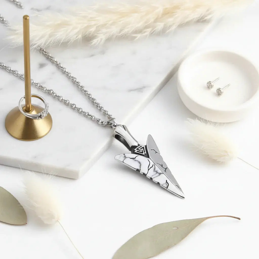 Viking Odin Spear Necklace Pendant Necklace Stainless Steel