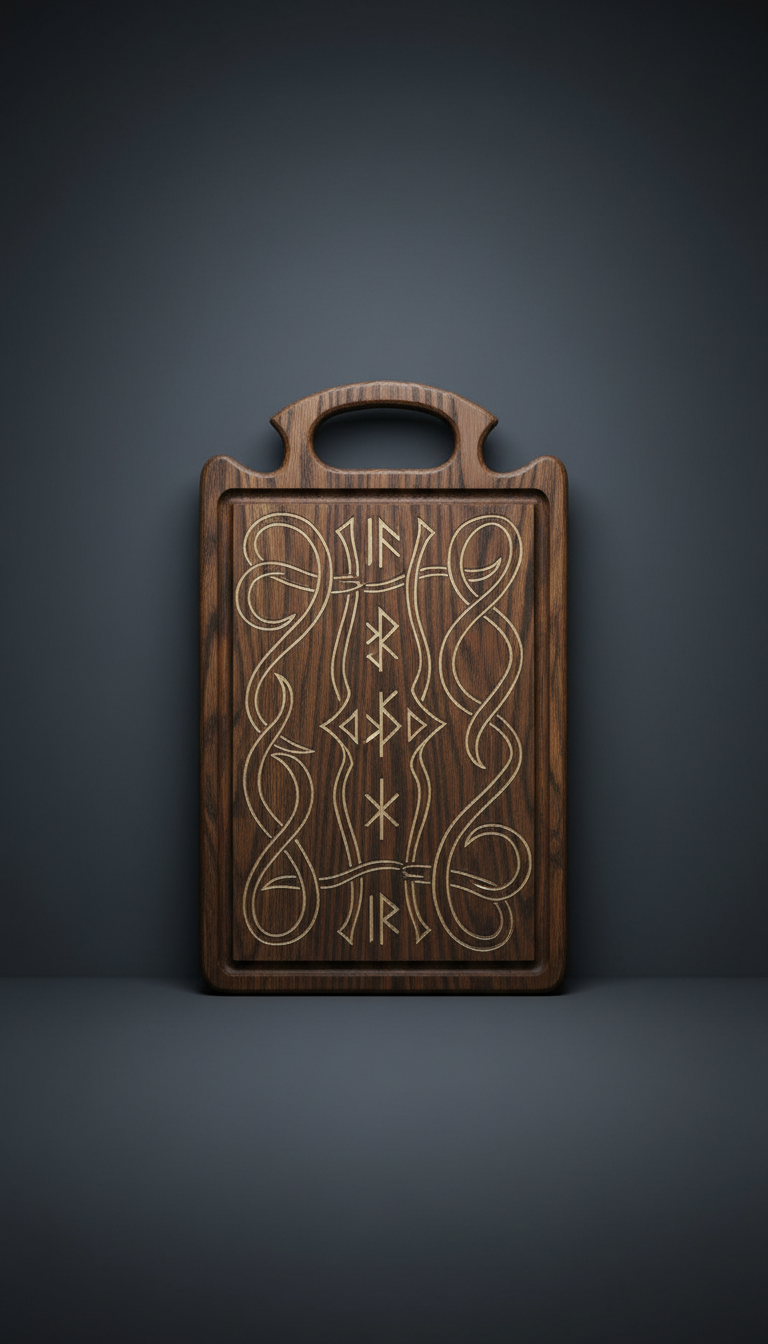 Carved Oak Serving Board