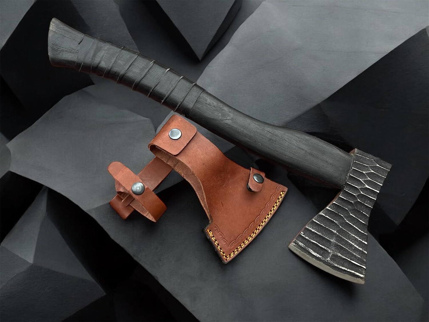 AX-7003 Forged Carbon Steel Viking Axe with Solid Ash Wood Handle – Outdoor Camping Hatchet | Handcrafted Collector'S Gift