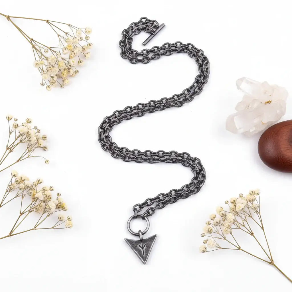 Viking Odin Spear Necklace Pendant Necklace Stainless Steel