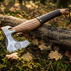 Handmade Viking Axe Hatchet 13” – Carbon Steel Camping, Outdoor Gear Axe