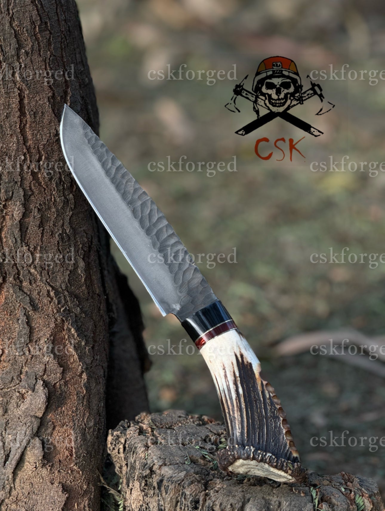 Custom Handmade Stone Texture Hand Forged 1095 High Carbon Steel Vintage Viking Knife