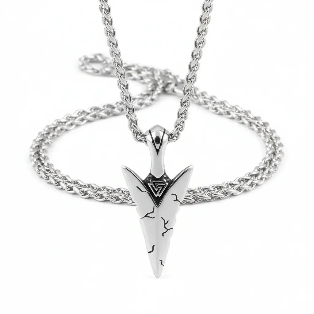 Viking Odin Spear Necklace Pendant Necklace Stainless Steel