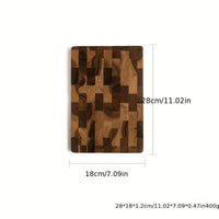 1Pc Large Wood Board - Heavy-Duty Wood Grain Chopping Board, Large Leaf Camellia Tree Wood for Meat, Cheese, Vegetables, Bread