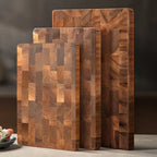 1Pc Large Wood Board - Heavy-Duty Wood Grain Chopping Board, Large Leaf Camellia Tree Wood for Meat, Cheese, Vegetables, Bread