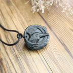 Men'S Viking Necklace Bold Eagle Raven Obsidian Necklace for Men Women, Stainless Steel Chain/Adjustable Nylon Cord