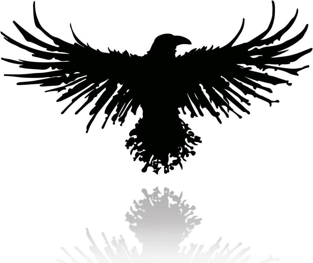 Metal Viking Raven Wall Art Norse Mythology Crow Wall Decor with Gothic Metal Wall Sculpture Suitable for Living Room Bedroom Indoor Outdoor Garden Home