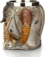 Stainless Steel Skull Mug Viking Drinking Cup Skeleton Resin Beer Stein Tankard Coffee Mug Tea Cup Halloween Bar Drinkware Gift