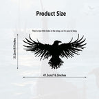 Metal Viking Raven Wall Art Norse Mythology Crow Wall Decor with Gothic Metal Wall Sculpture Suitable for Living Room Bedroom Indoor Outdoor Garden Home